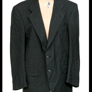 BURBERRY VINTAGE DARK GREY GENTS BLAZER: Custom Tailor ( see Measurement Below)